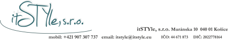 itSTYle - itSTYle, s.r.o., Muránska 10, 040 01 Košice